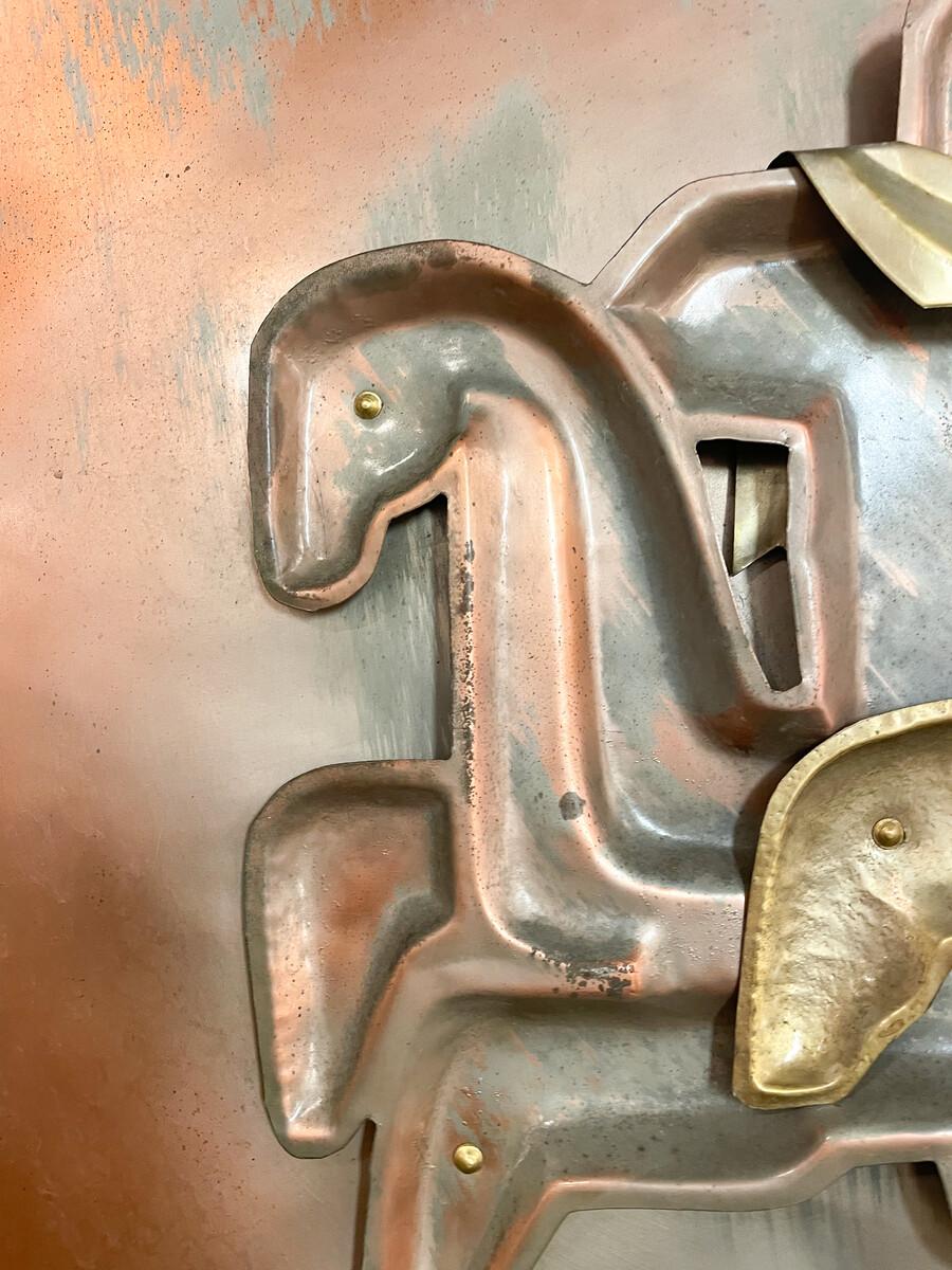 French Copper horse Plaque For Sale 3