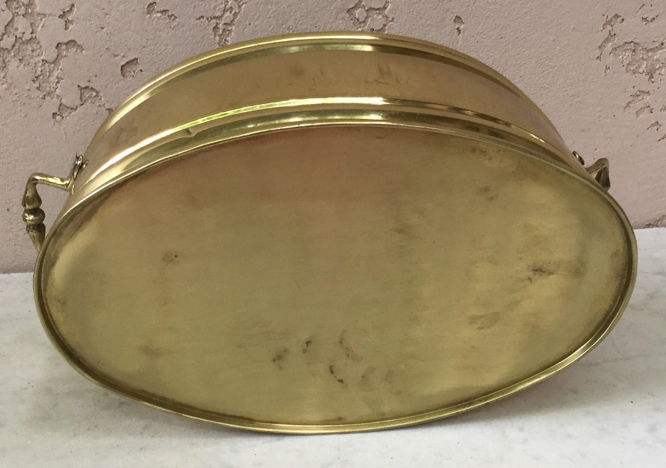 French Brass Jardiniere, circa 1940 In Good Condition In Austin, TX