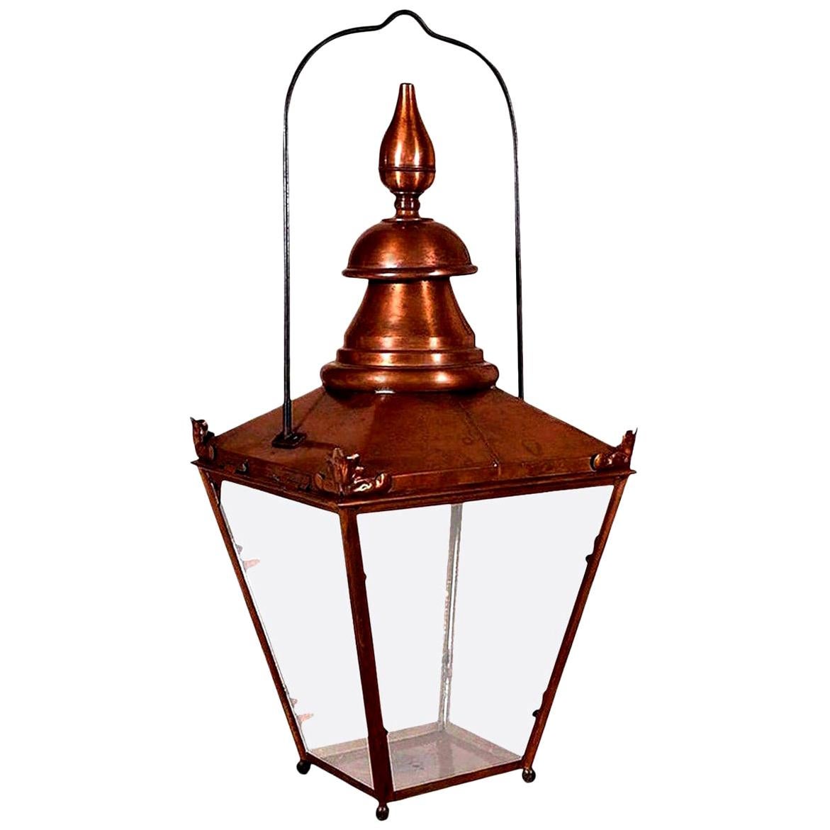 19th Century French Copper Lantern For Sale 2