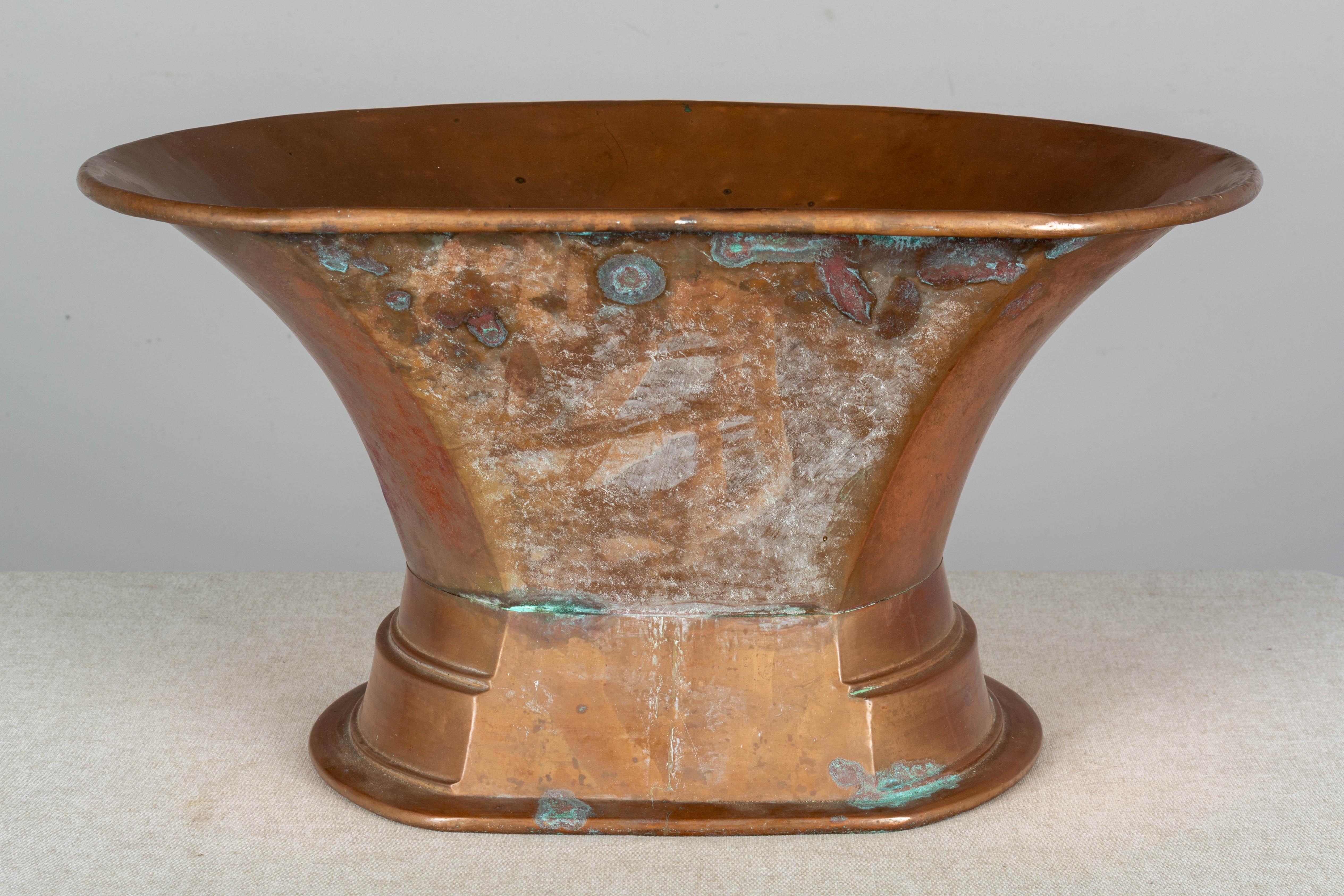 French Copper Lavabo with Large Basin 4