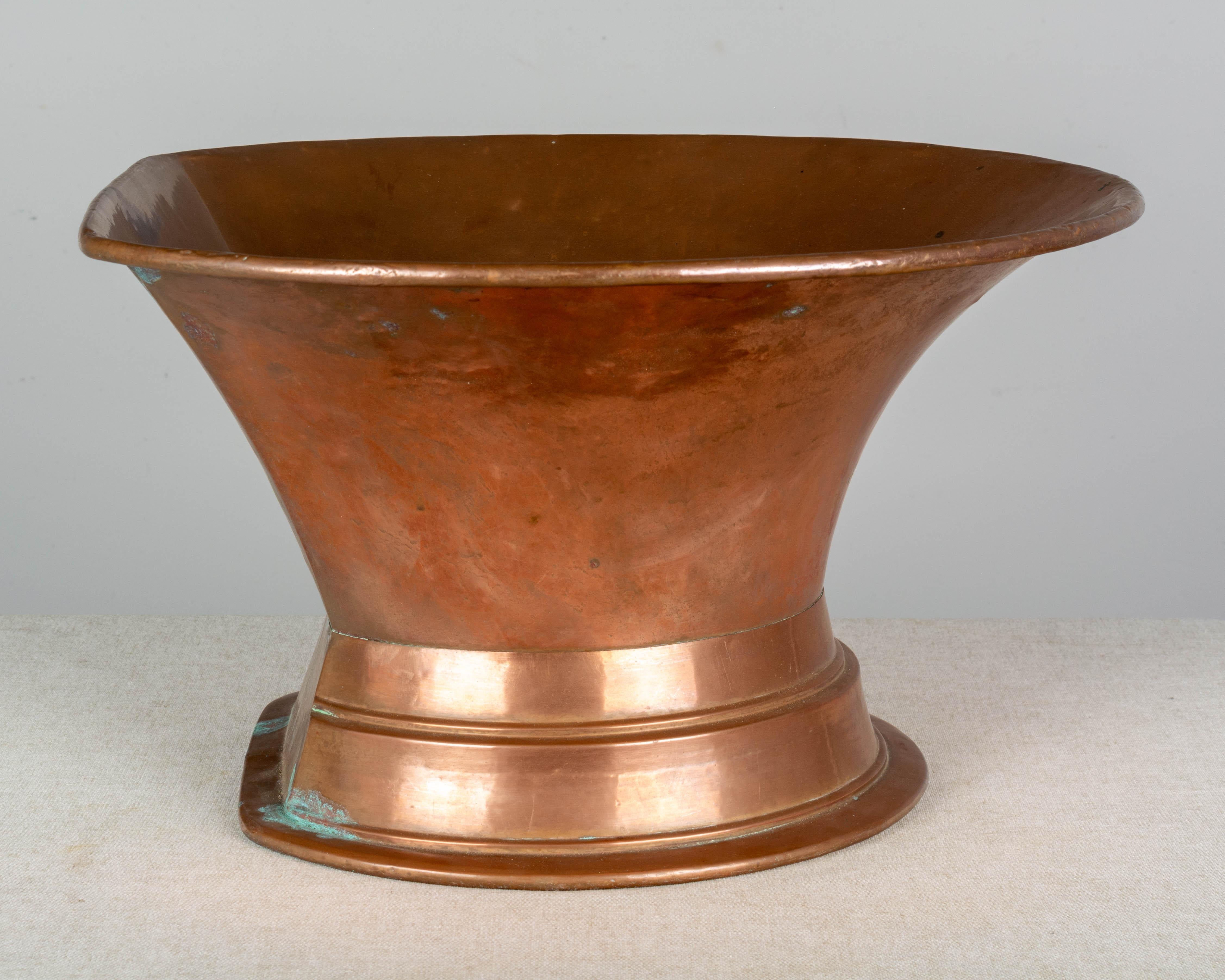 French Copper Lavabo with Large Basin 5