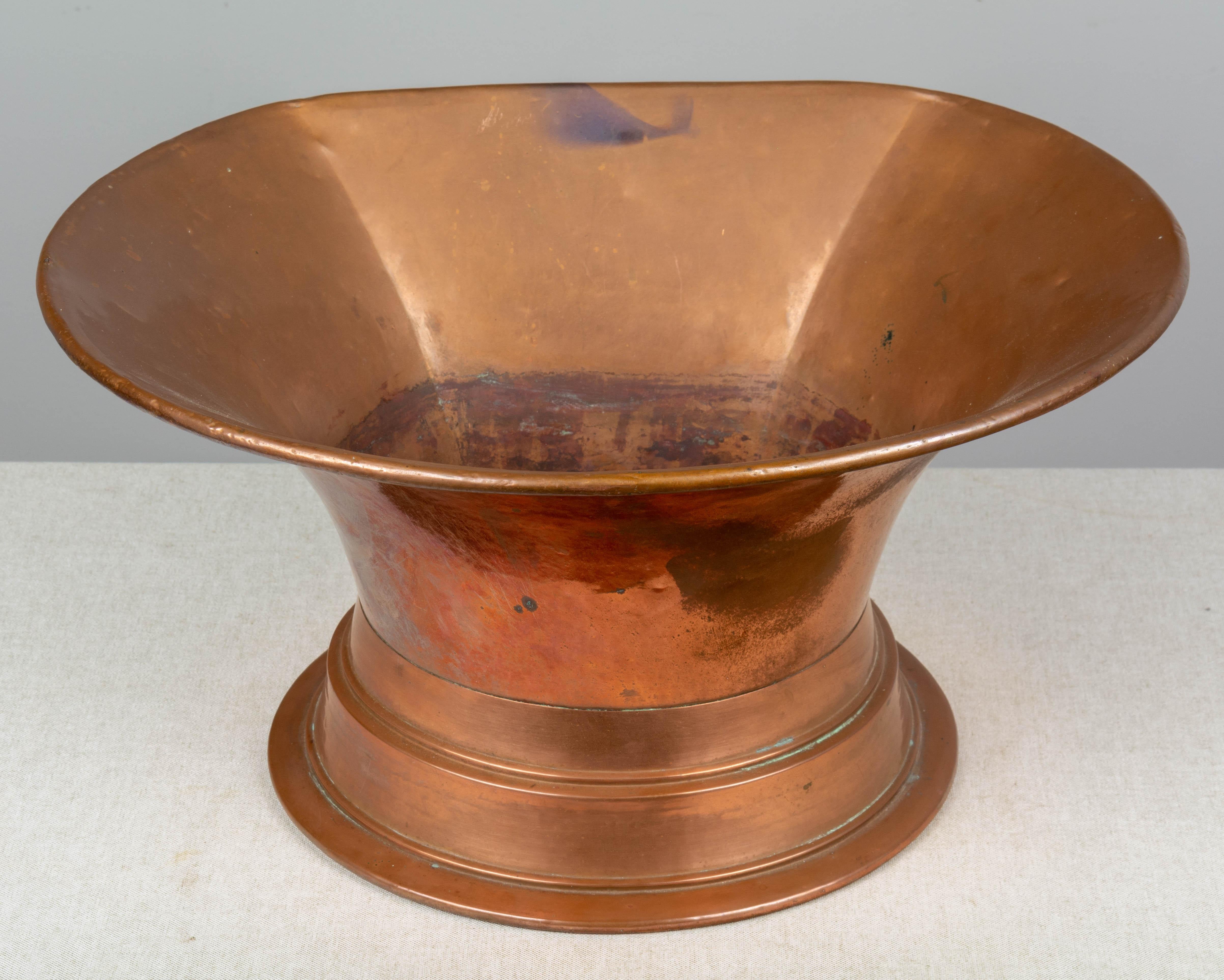 French Copper Lavabo with Large Basin 7