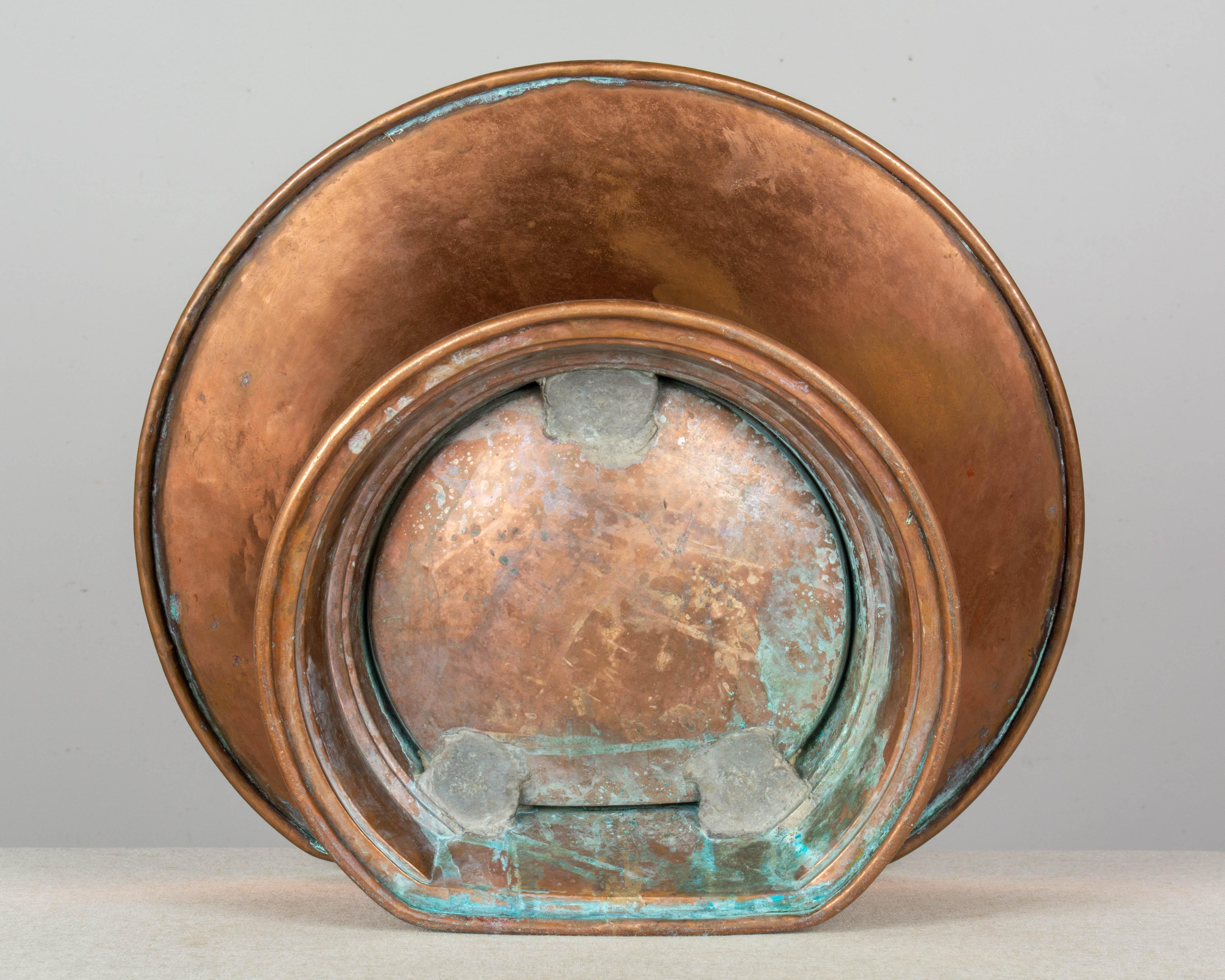 French Copper Lavabo with Large Basin 9