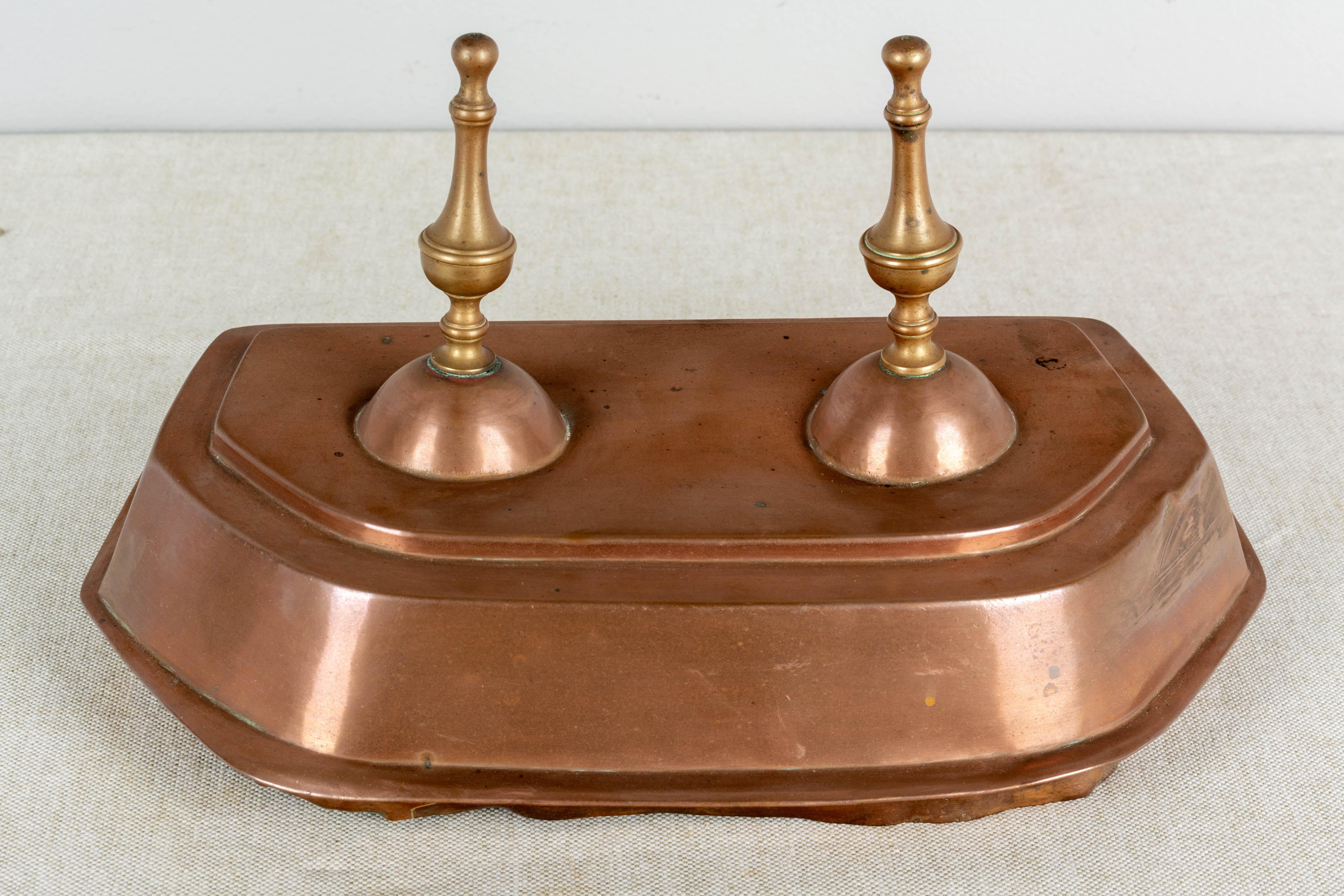 French Copper Lavabo with Large Basin 2