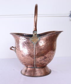 French Copper Log Bin