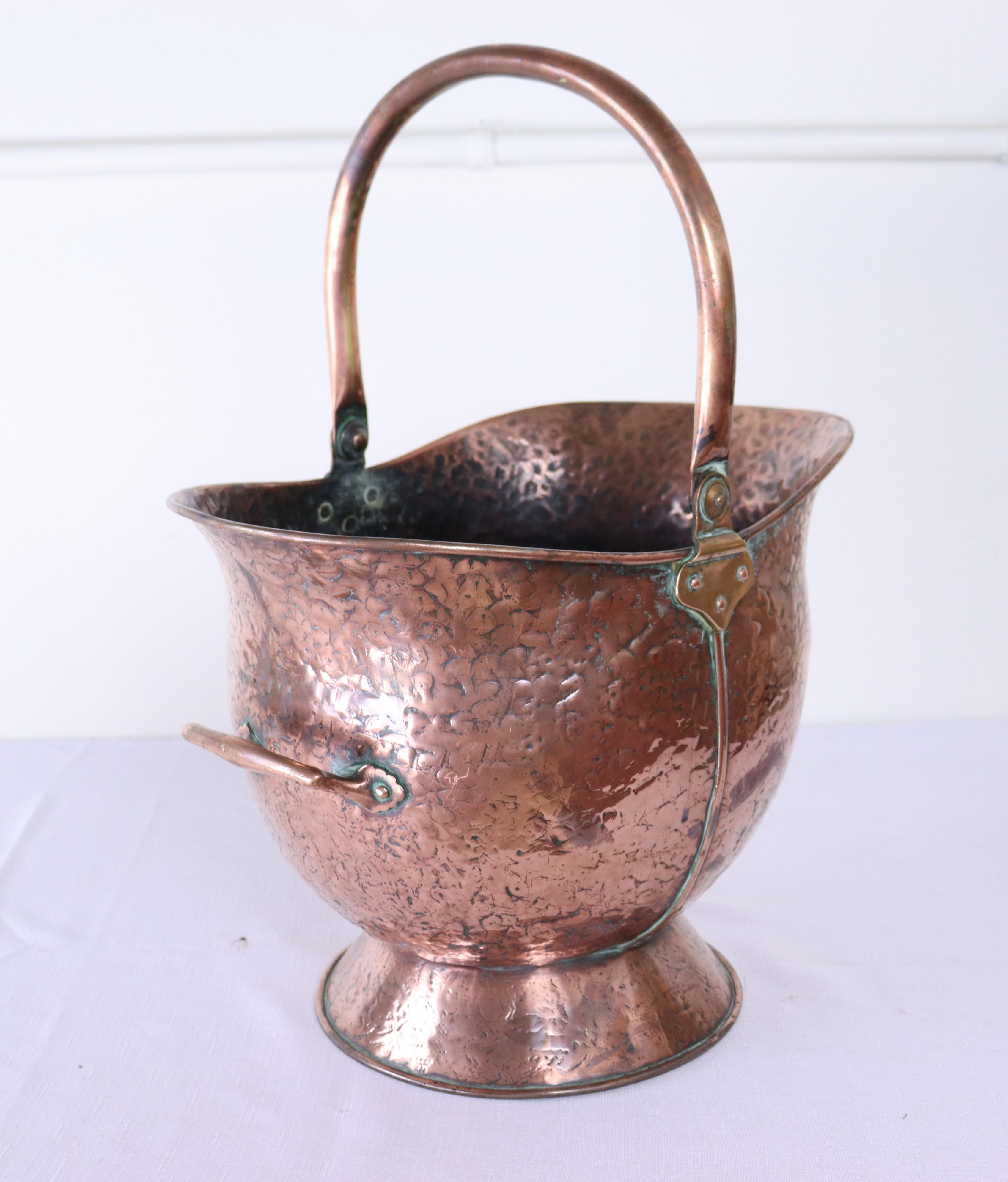 French Copper Log Bin In Good Condition For Sale In Port Chester, NY