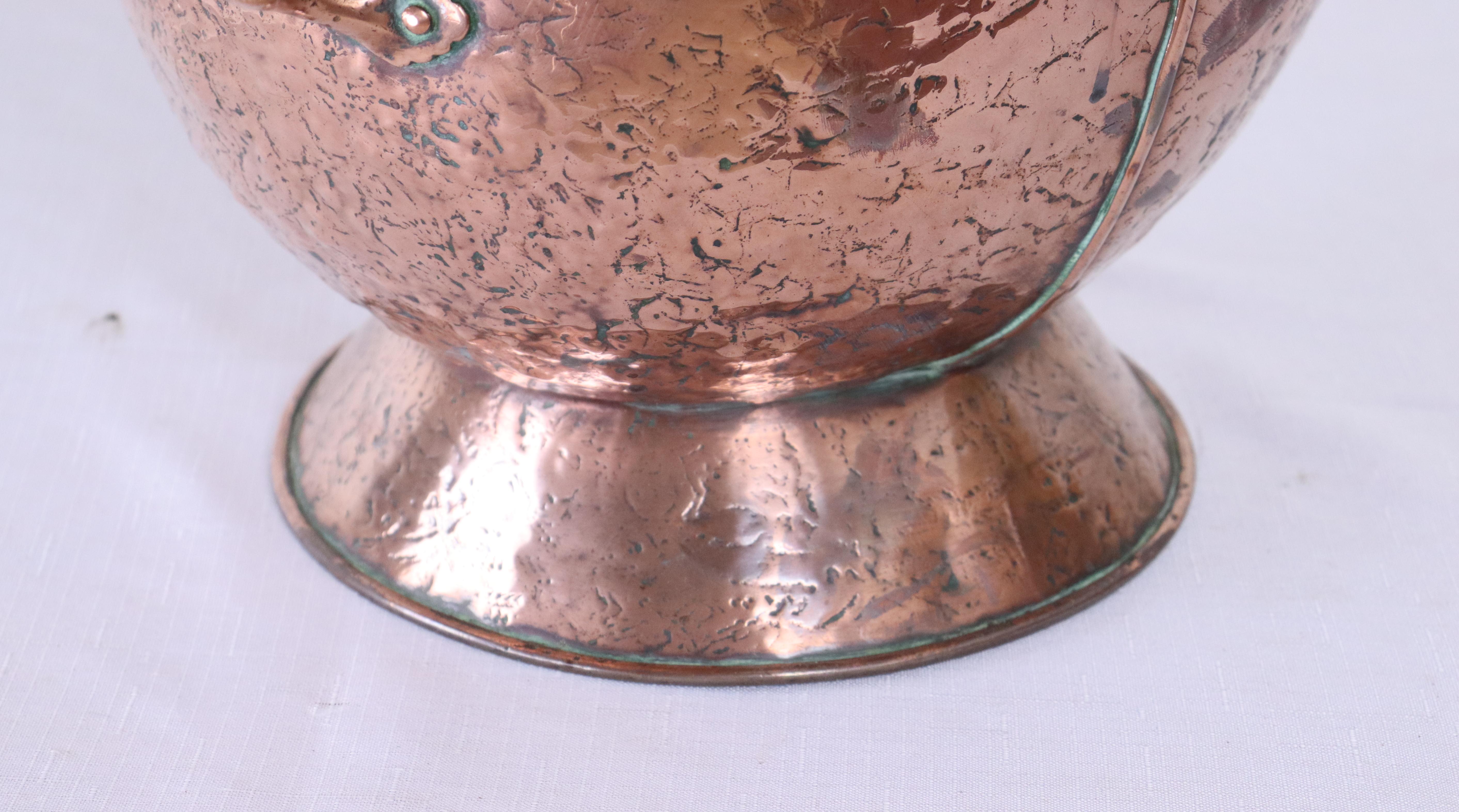 19th Century French Copper Log Bin For Sale