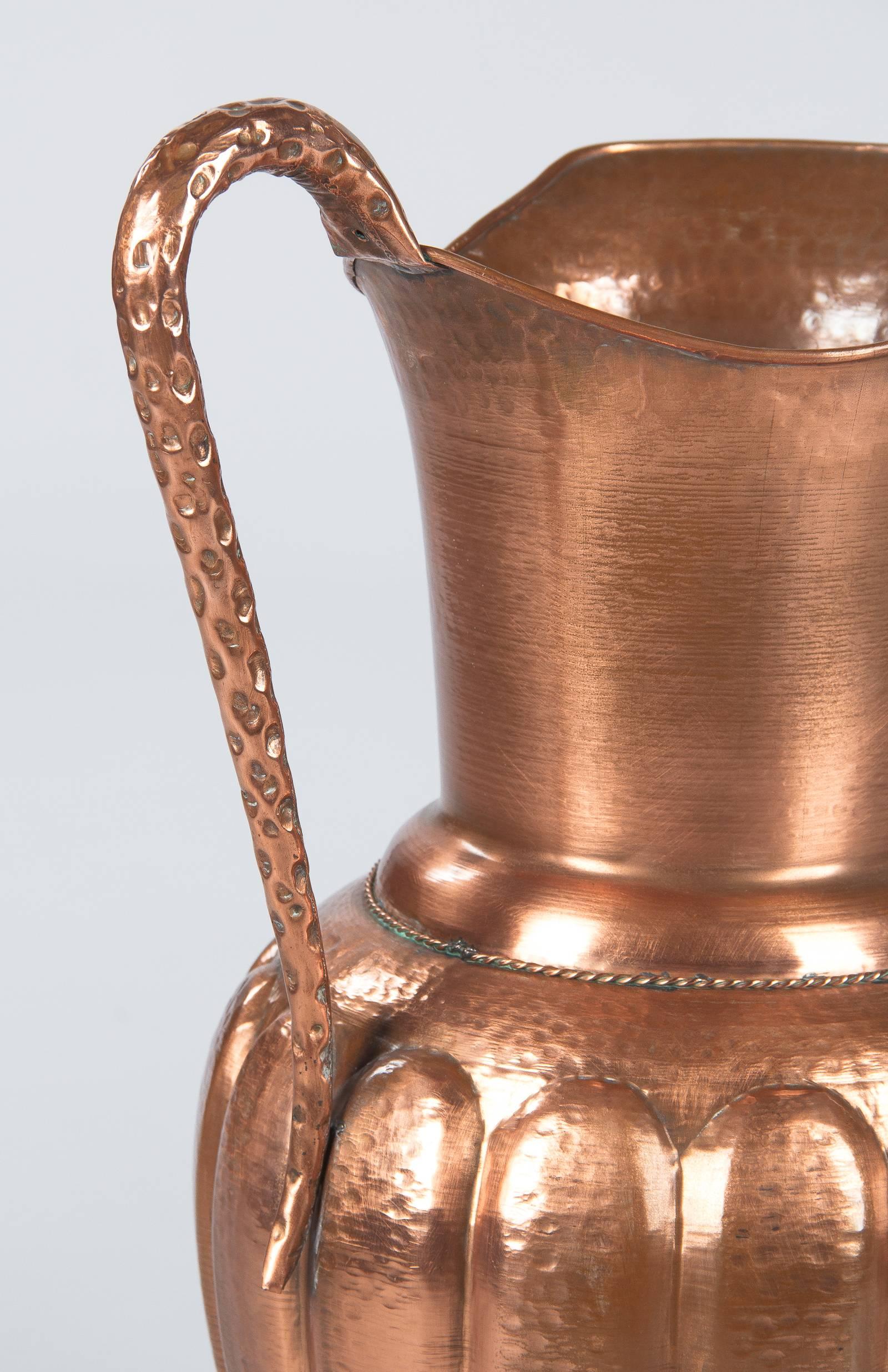 French Copper Pitcher or Umbrella Stand, 1950s 5