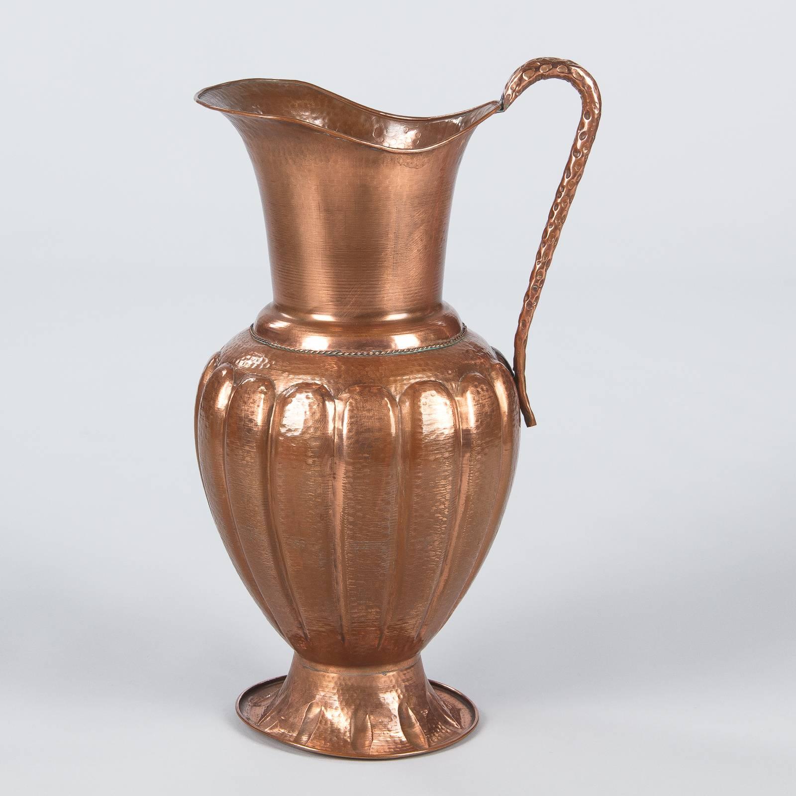 French Copper Pitcher or Umbrella Stand, 1950s 7