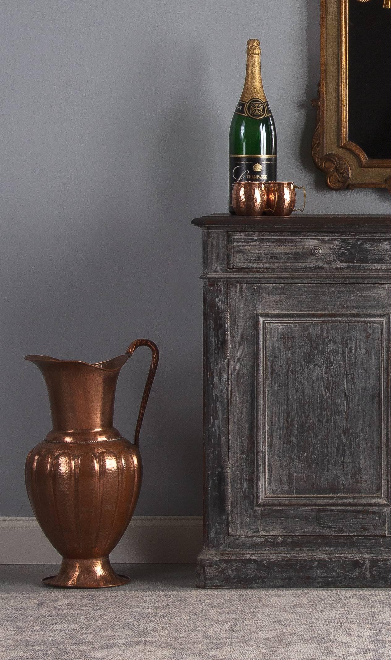 French Copper Pitcher or Umbrella Stand, 1950s 3