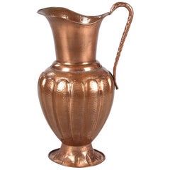 Retro French Copper Pitcher or Umbrella Stand, 1950s