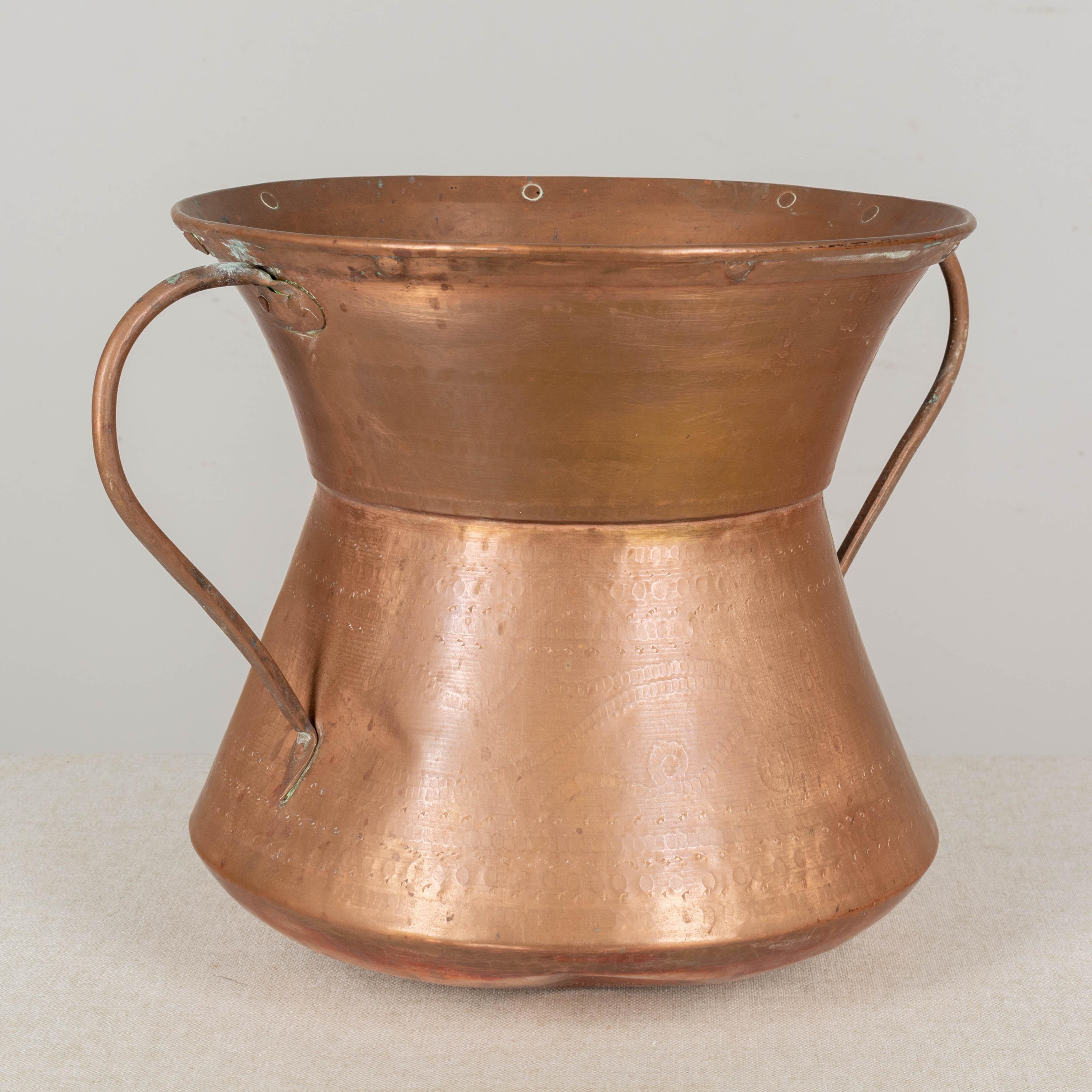 Hand-Crafted French Copper Pitcher or Vase