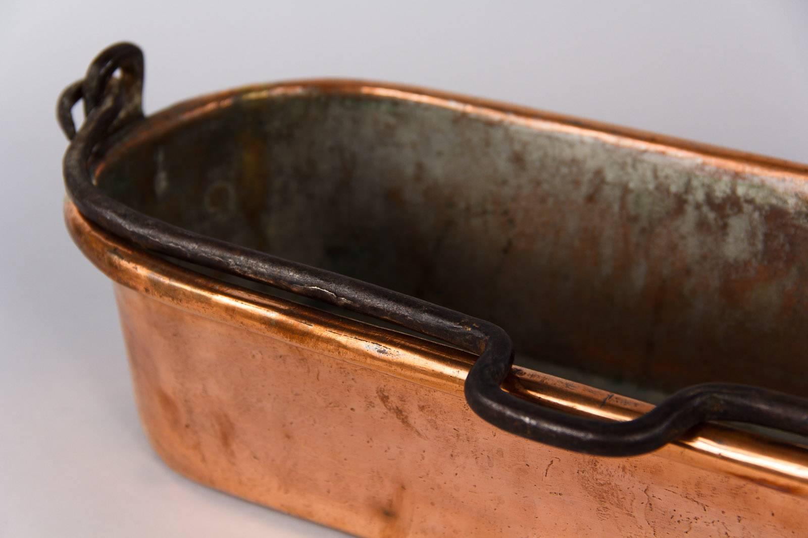 French Copper Fish Kettle 