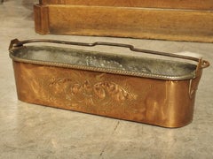 French Copper Poissonnière with Fleur de Lys and Coat of Arms