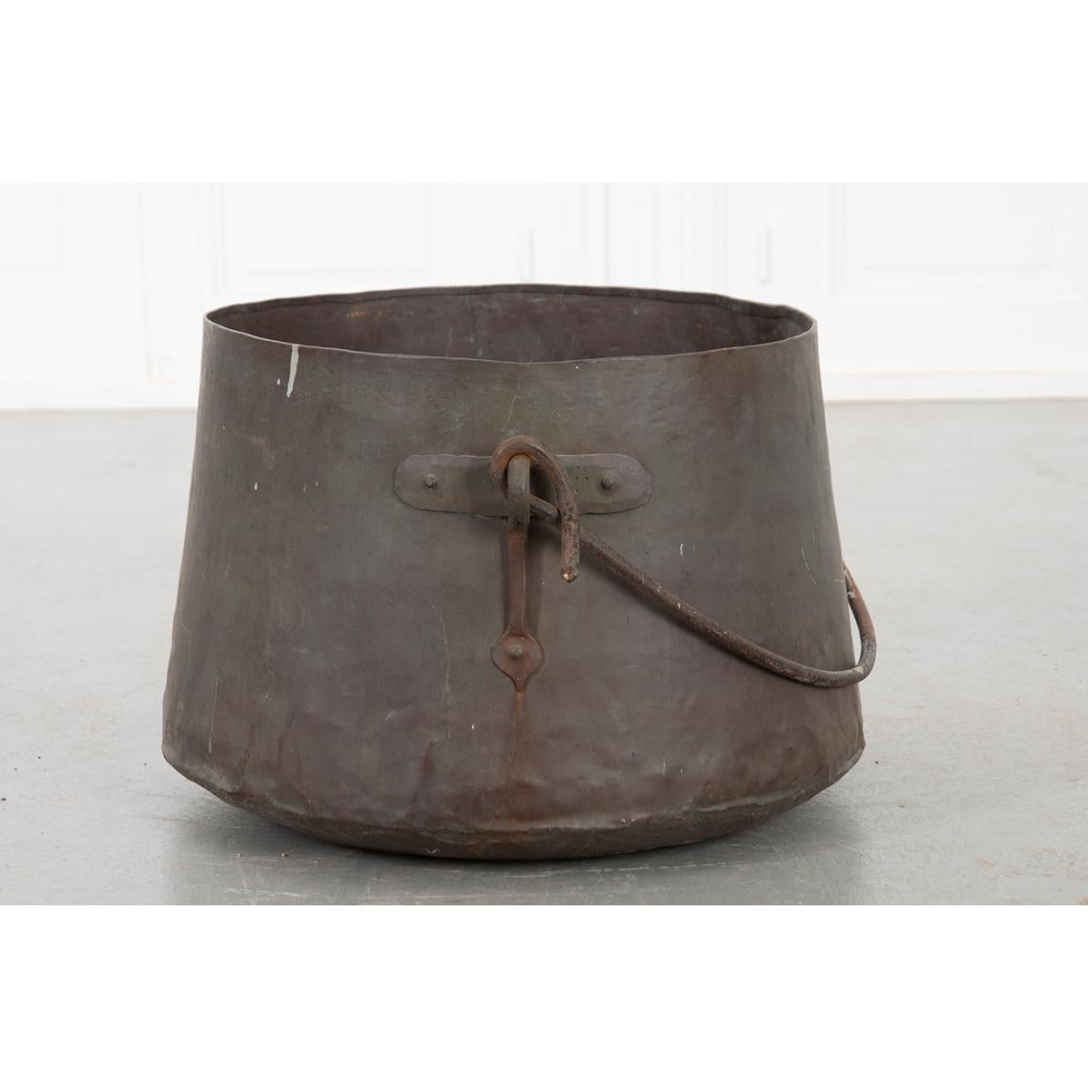 Forged French Copper Pot For Sale