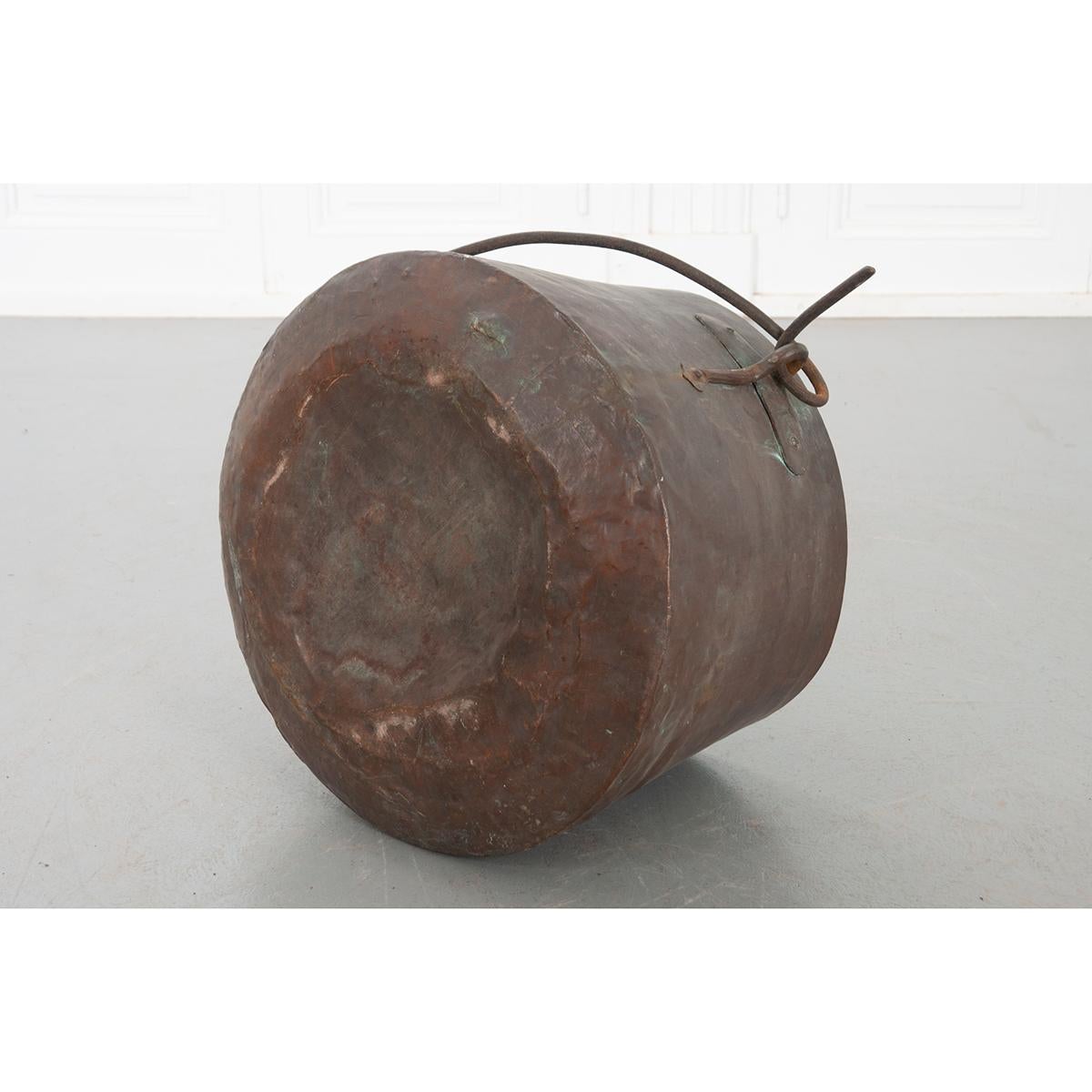19th Century French Copper Pot For Sale