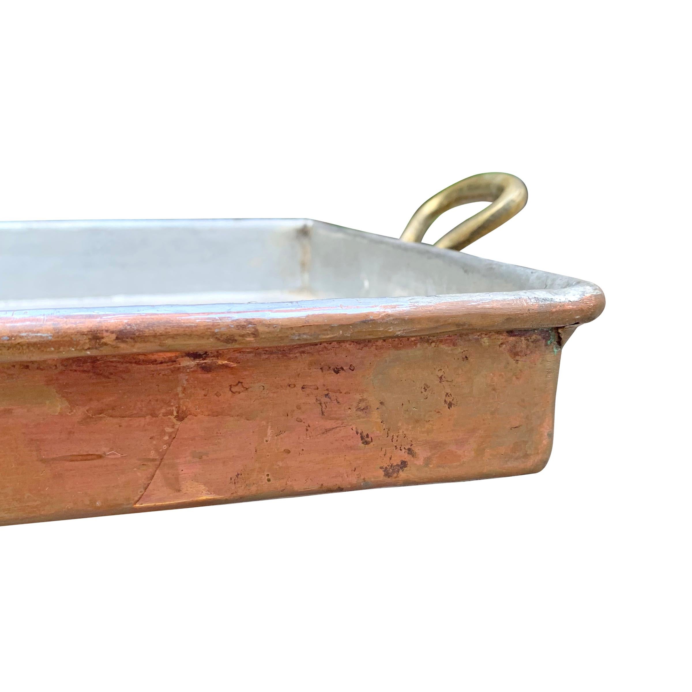 20th Century French Copper Roasting Pan