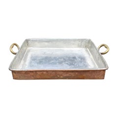 Used French Copper Roasting Pan