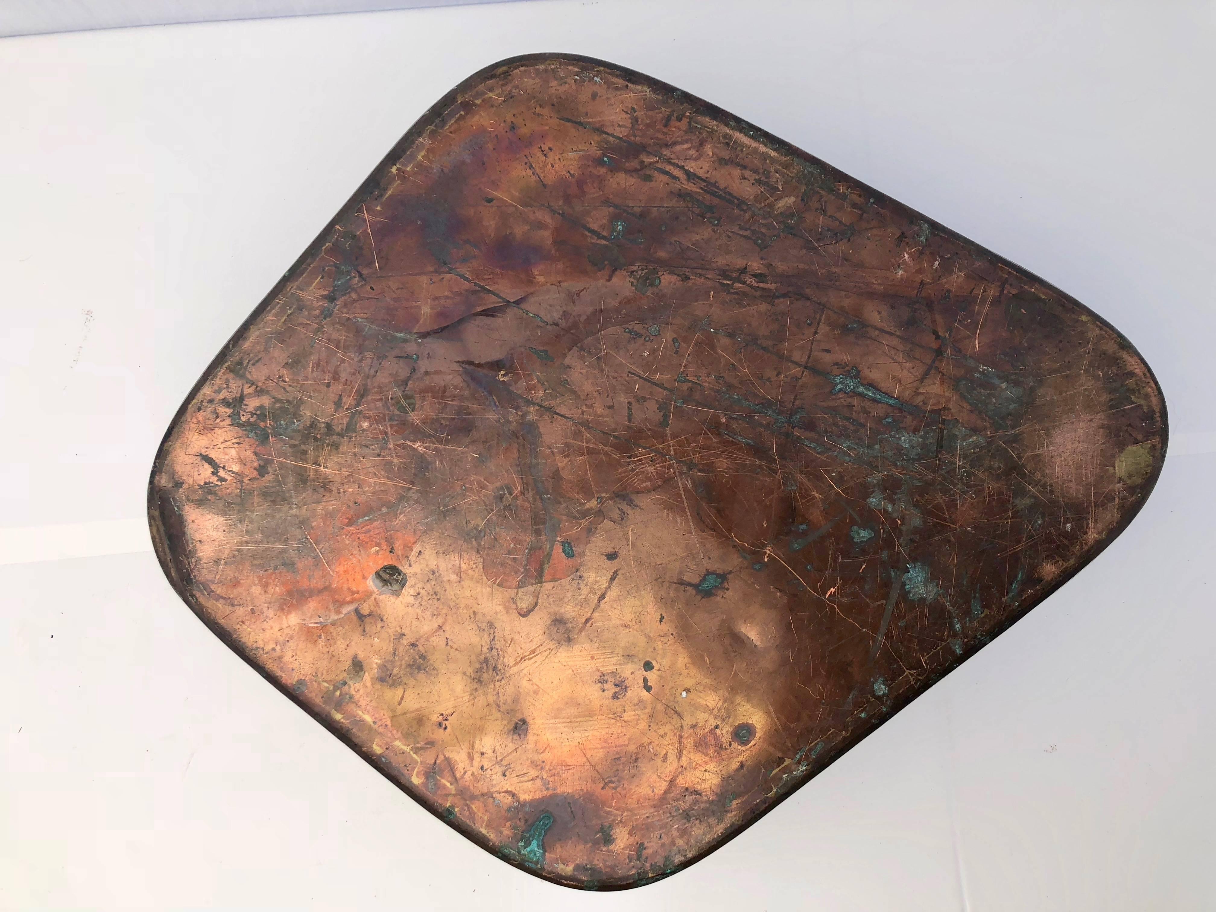 18th Century French Copper Turbot Cooker Pan, Wrought Iron Handles with Strainer, 1700s For Sale