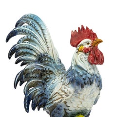 French Coq Sculpture in Ceramic
