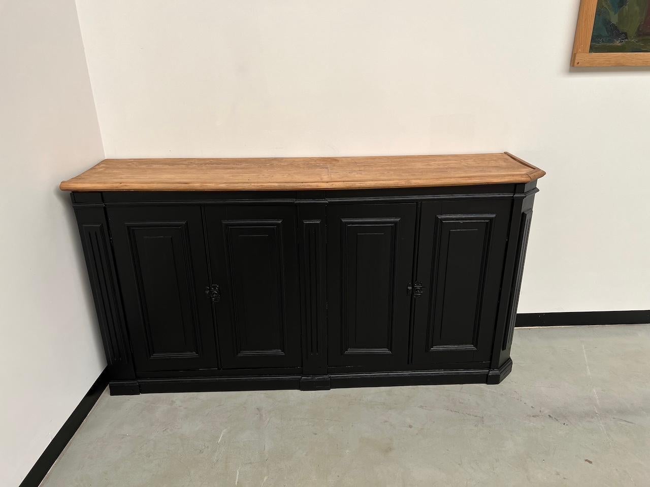 French Provincial French corner sideboard, 1900s completely restored For Sale
