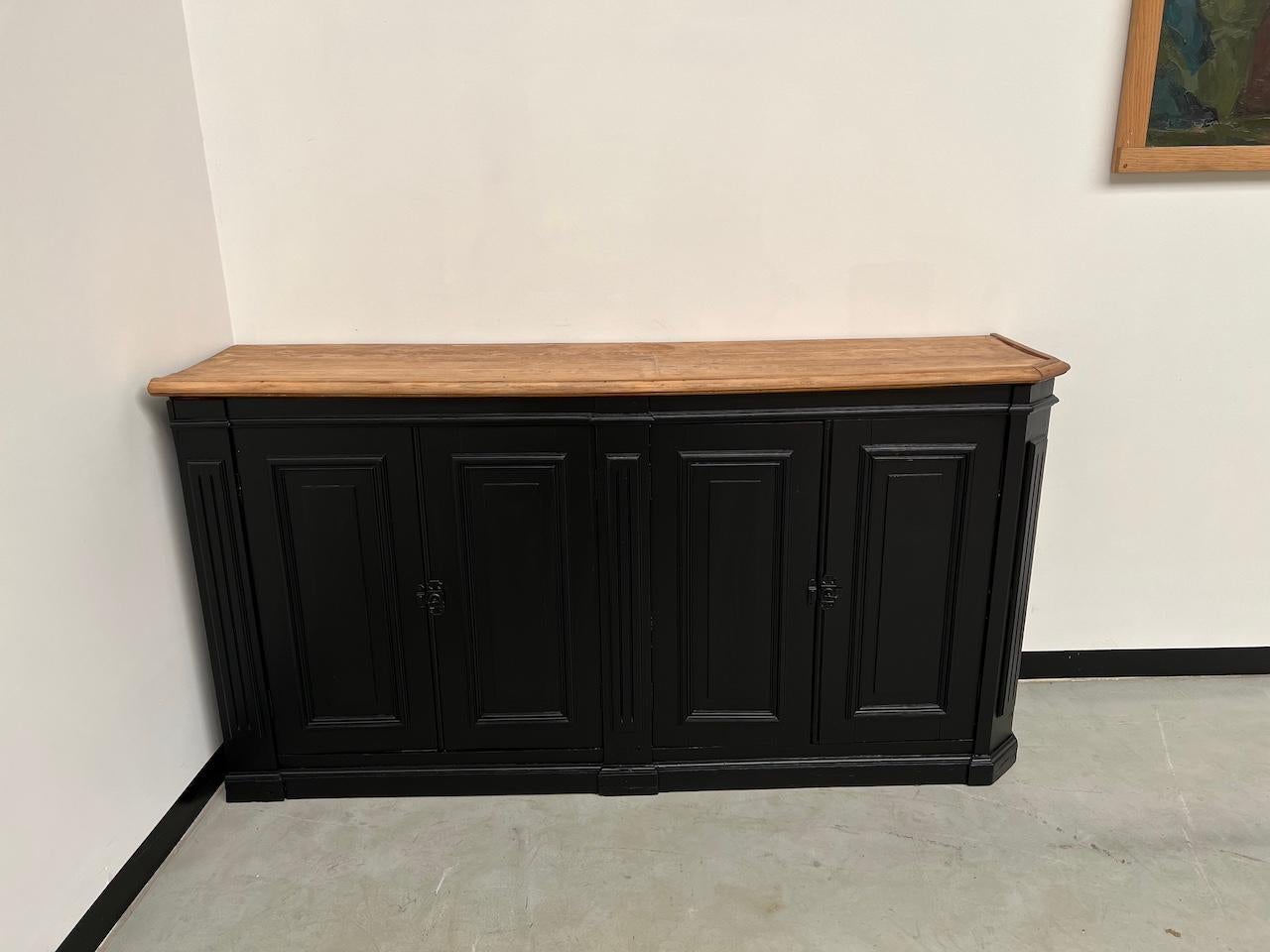 French corner sideboard, 1900s completely restored In Good Condition For Sale In LYON, FR