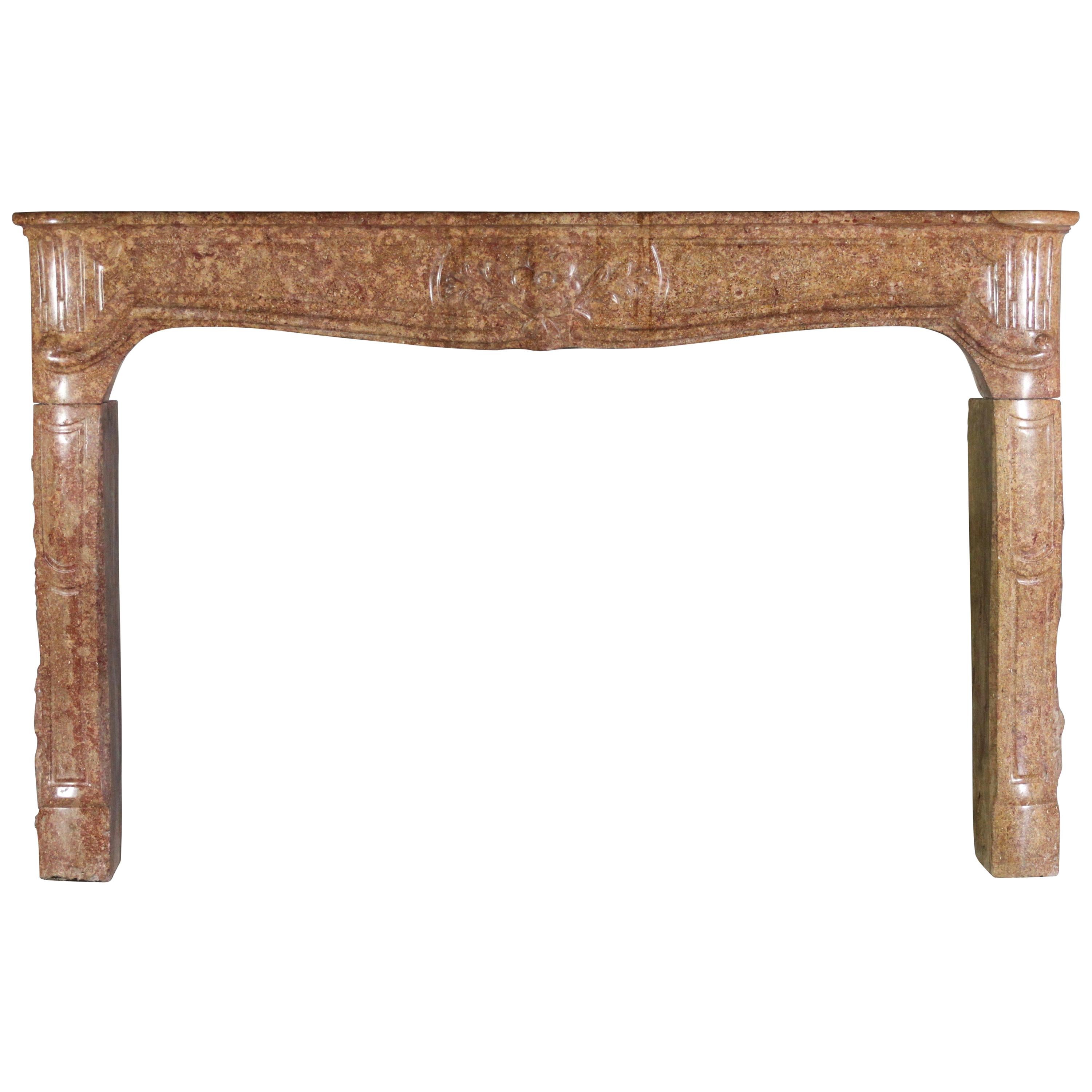 French Cosy Style Stone Antique Fireplace Surround For Sale