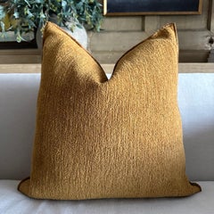 Almohada de chenilla de algodón francés con inserto de plumón