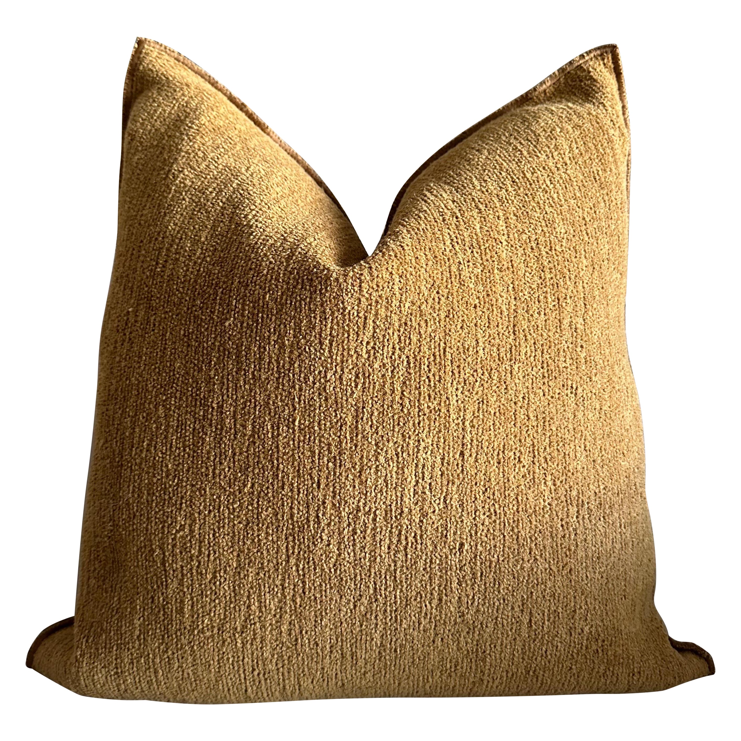 Almohada de chenilla de algodón francés con inserto de plumón