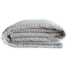 Copriletto in cotone francese Waffle nel colore Lino