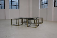 French Couche Table in Chrome and Brass by Maison Charles