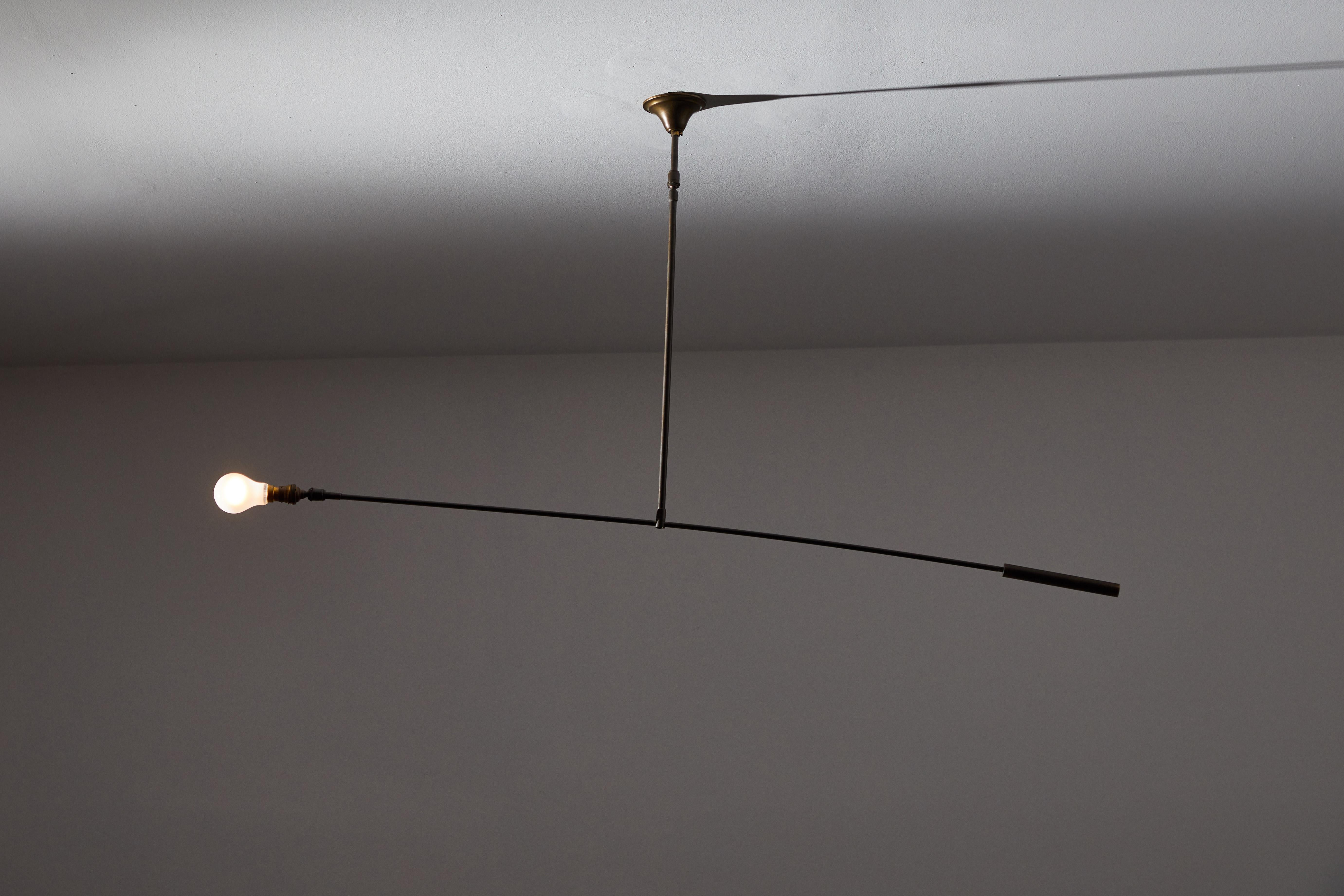 Mid-Century Modern French Counter Balance Hanging Light