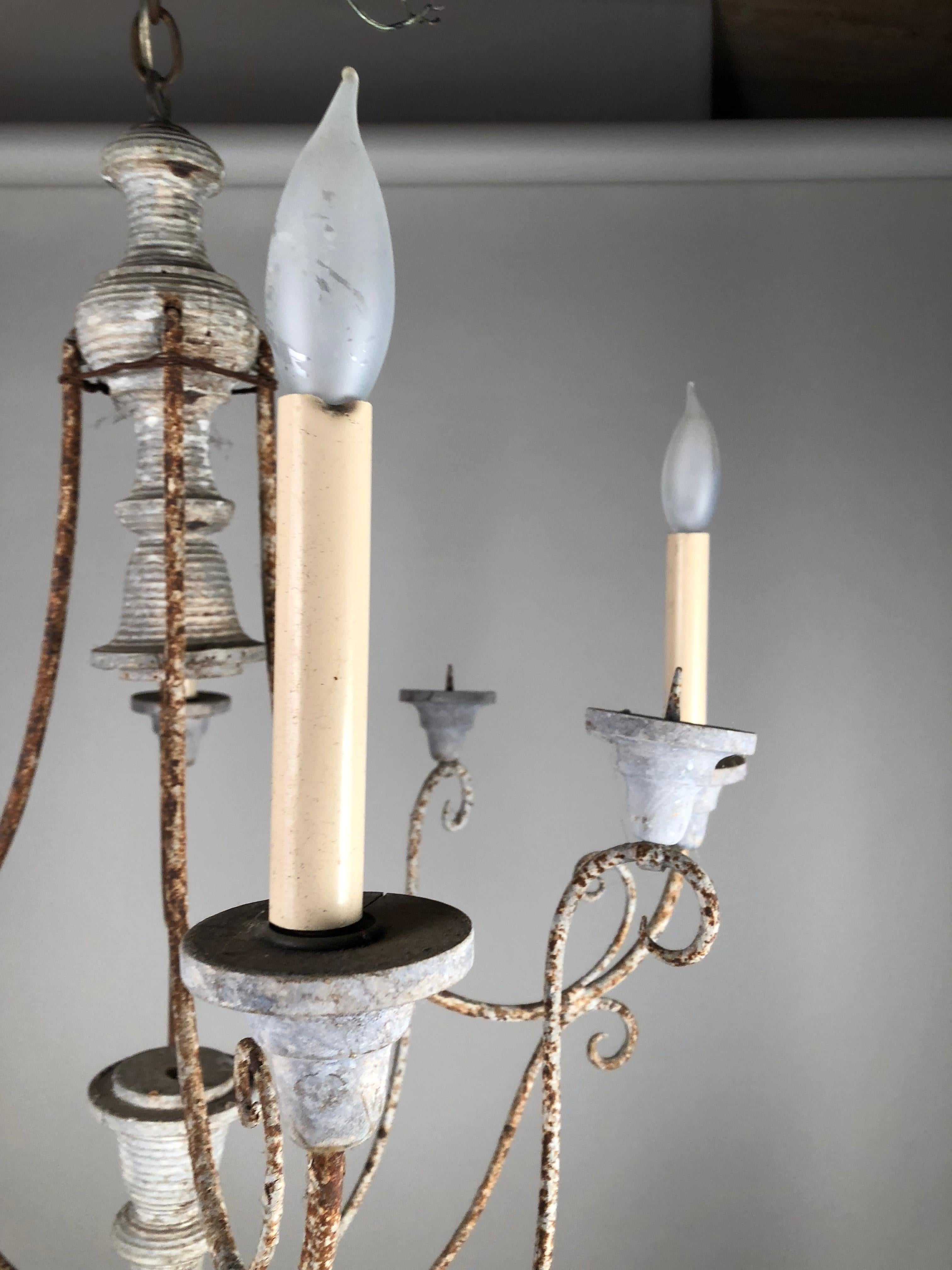 French Provincial French Country 8-Arm Chandelier