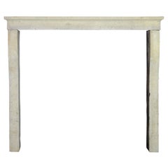 French Country and Rustic Limestone Antique Fireplace Surround