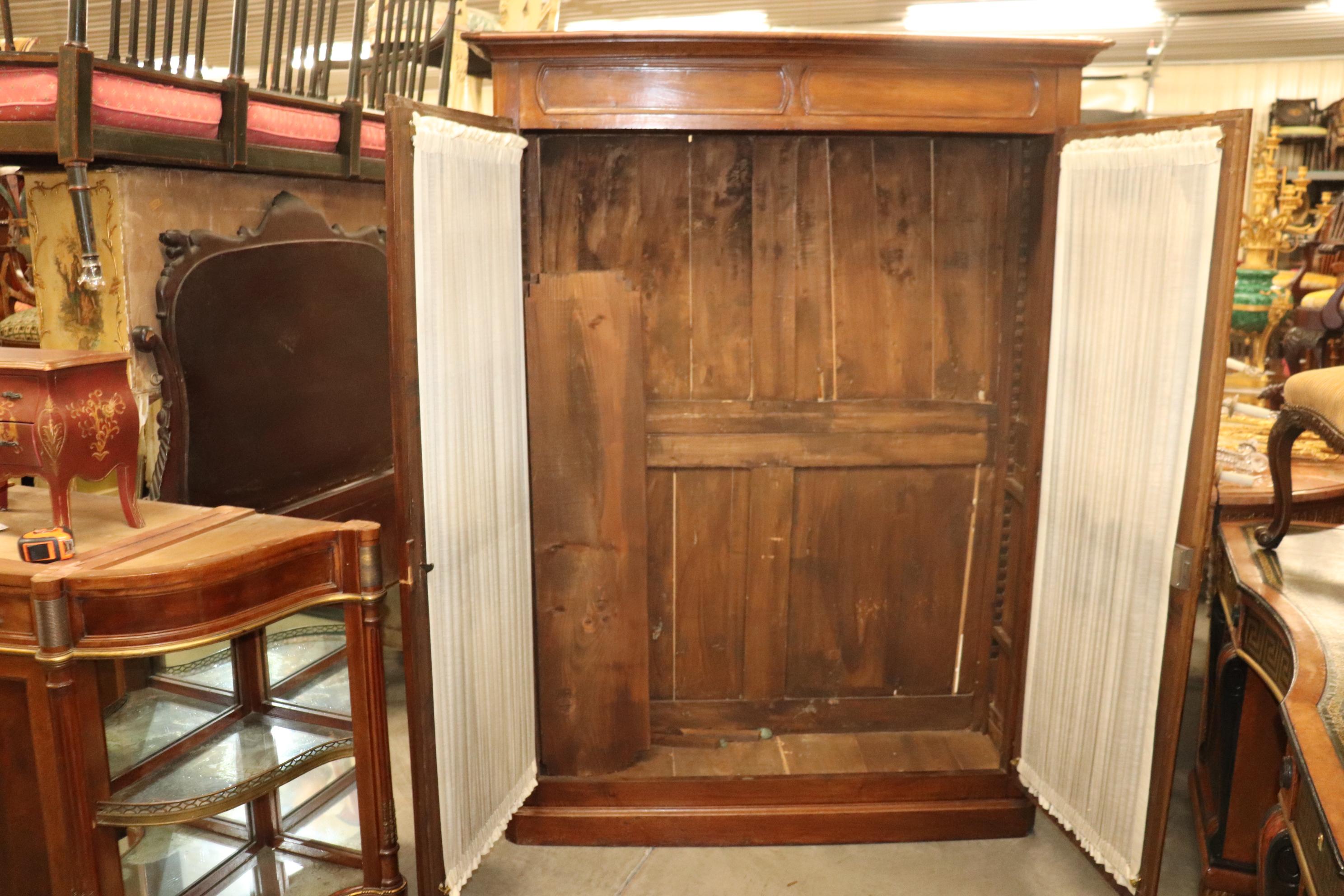 French Provincial French Country Antique 1790s Era Armoire with Mesh Doors