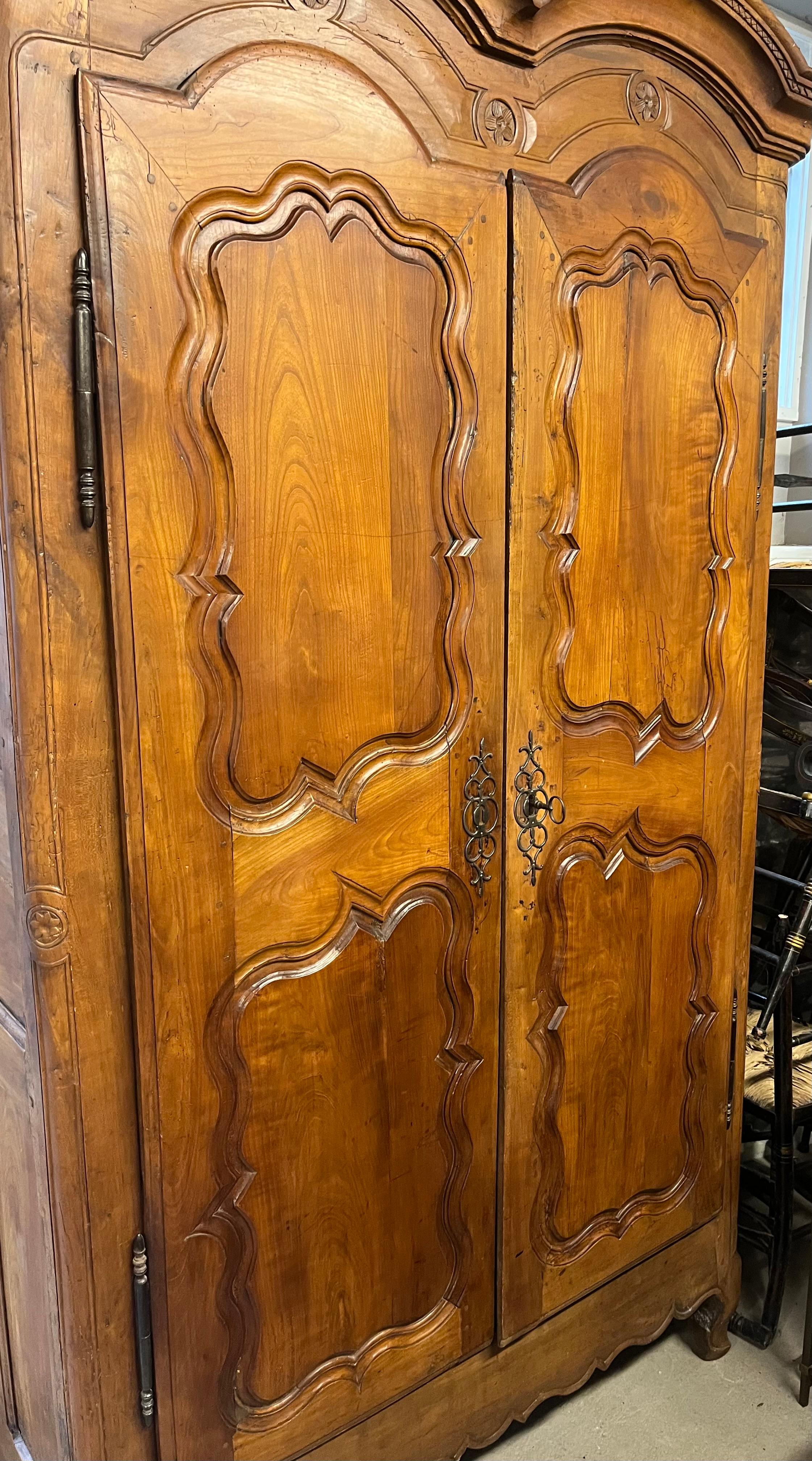 French Country Armoire In Cherry, C. 1790 For Sale 4