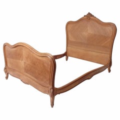 French Country Bed Full Size Beautiful Bookmatched Grain Louis XIV