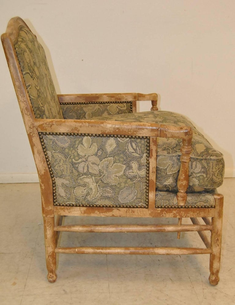 French Country Bergere Style Armchair by Isenhour Furniture For Sale at