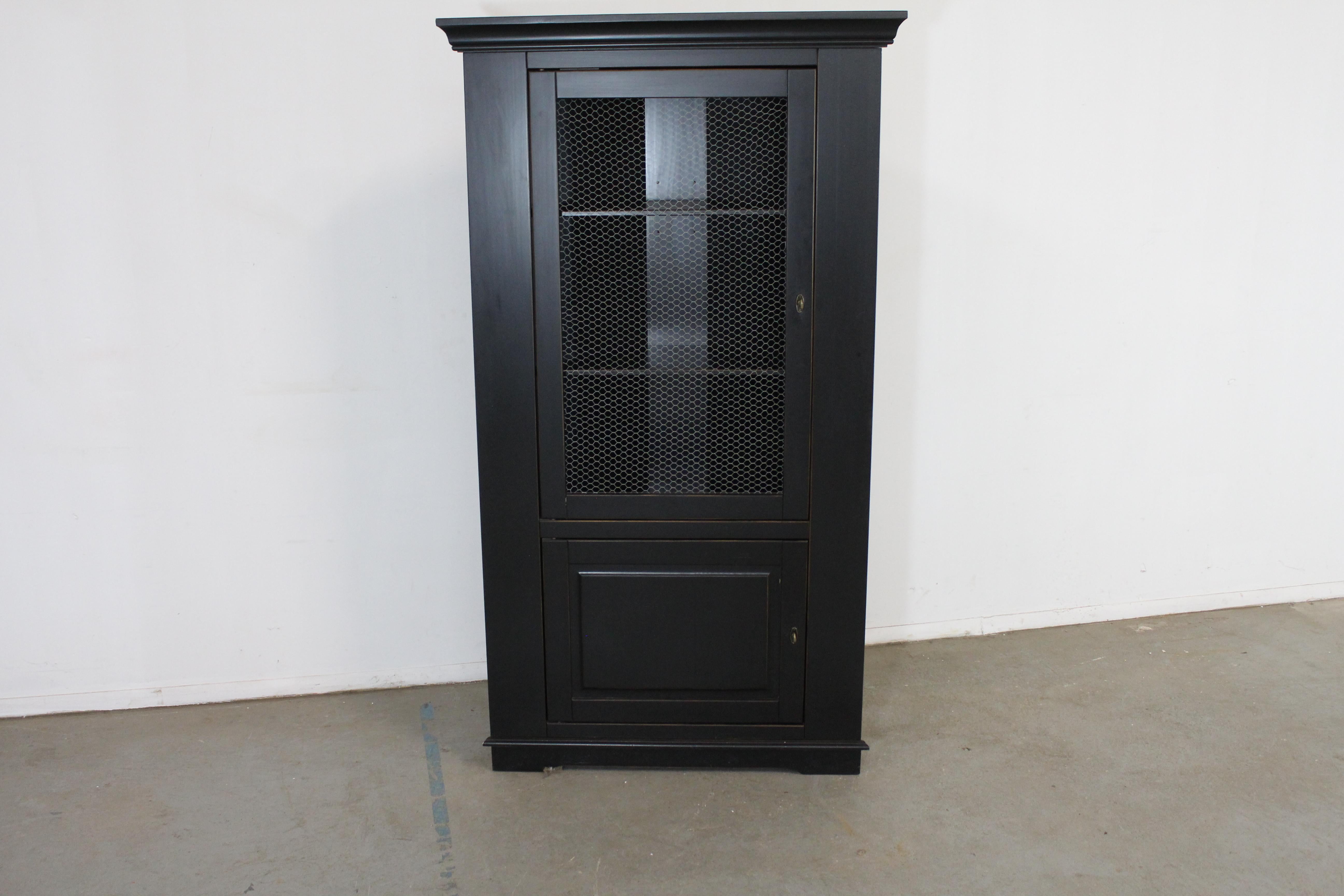 French Country Black Corner Cabinet by Ballard Designs 7