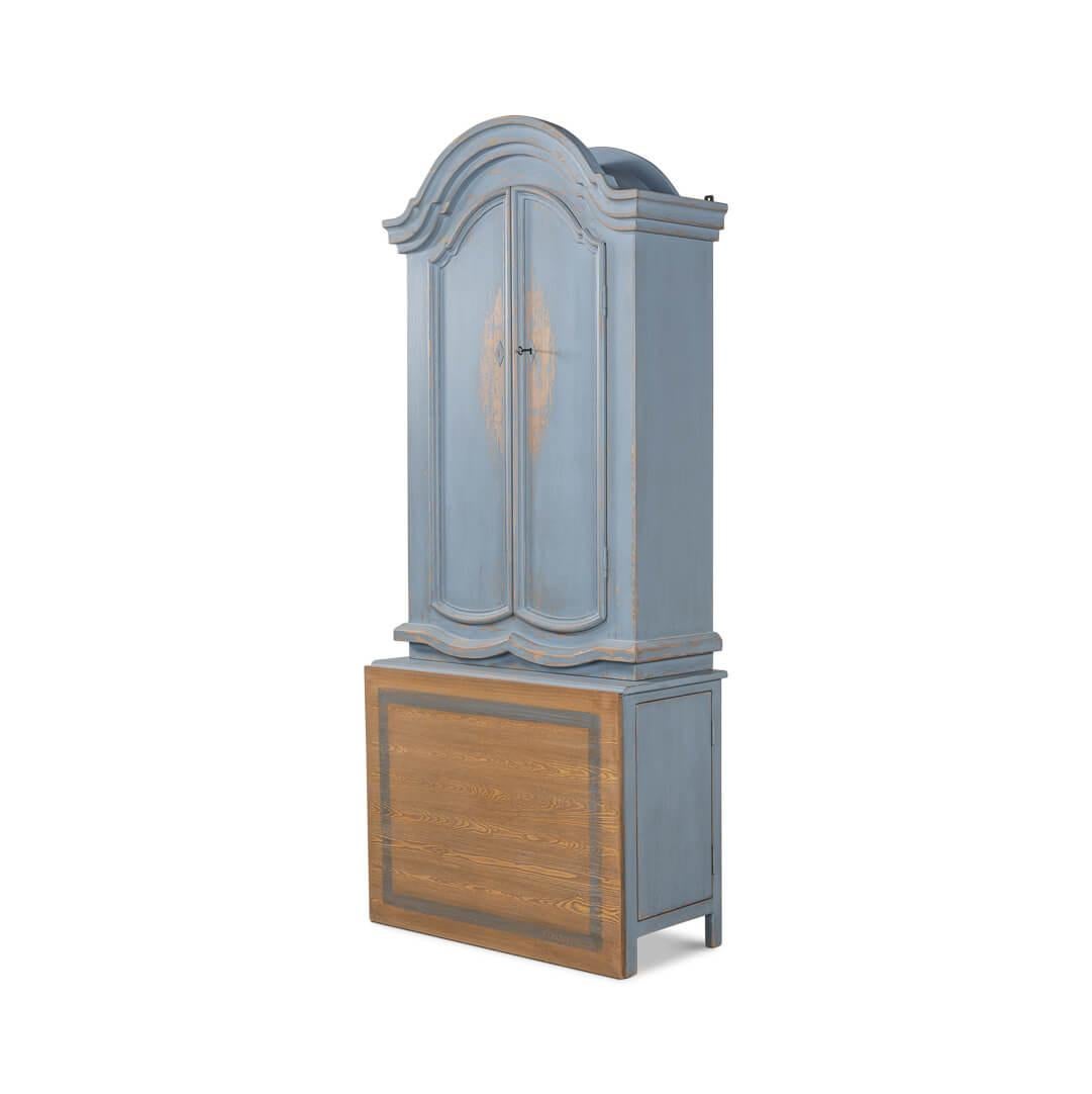 French Country Blue Painted Secretary 2