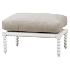 French Country Bobbin Ottoman