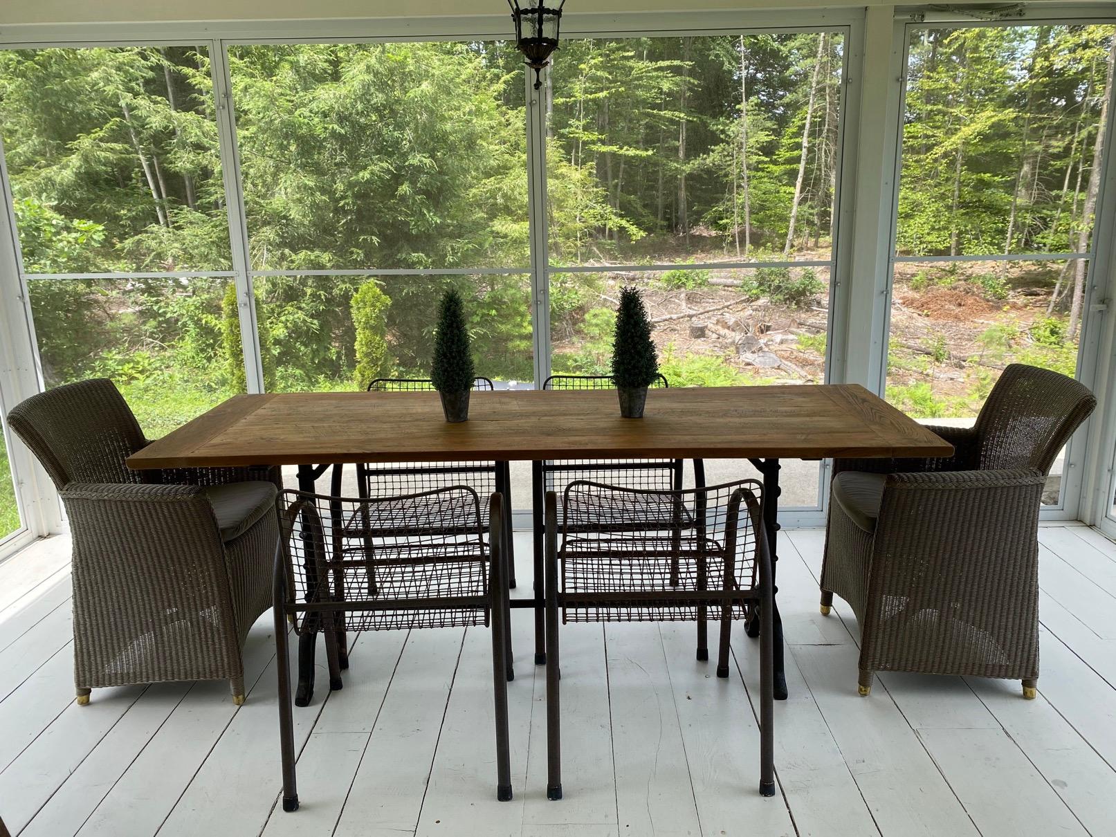 French Country Cafe Bistro Dining Table In Good Condition In Sheffield, MA