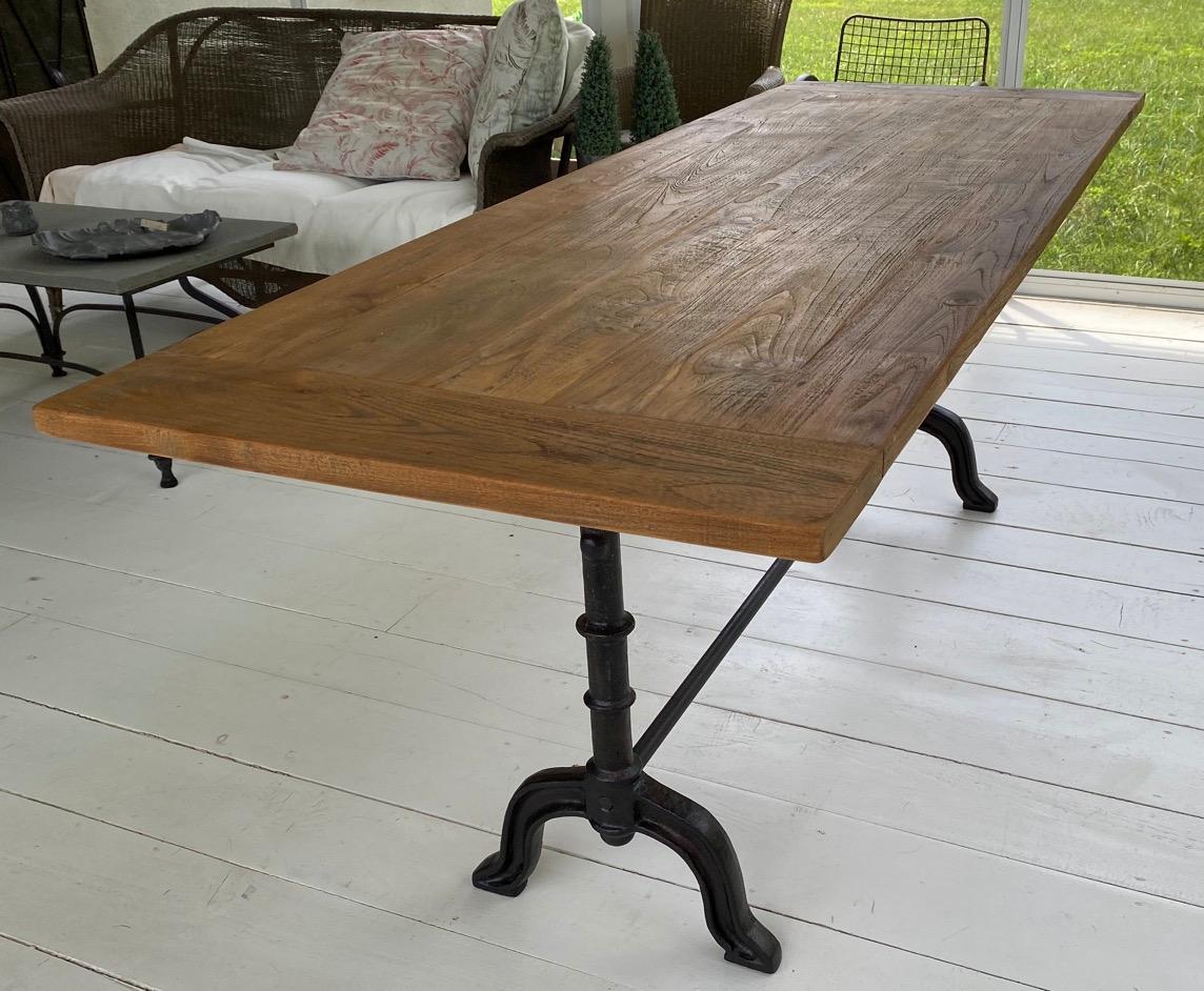 Teak French Country Cafe Bistro Dining Table
