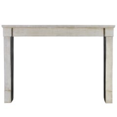 French Country Campagnarde Limestone Antique Fireplace Mantle