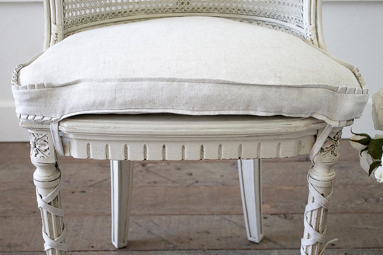 French Country Cane Back Vanity Chair at 1stDibs