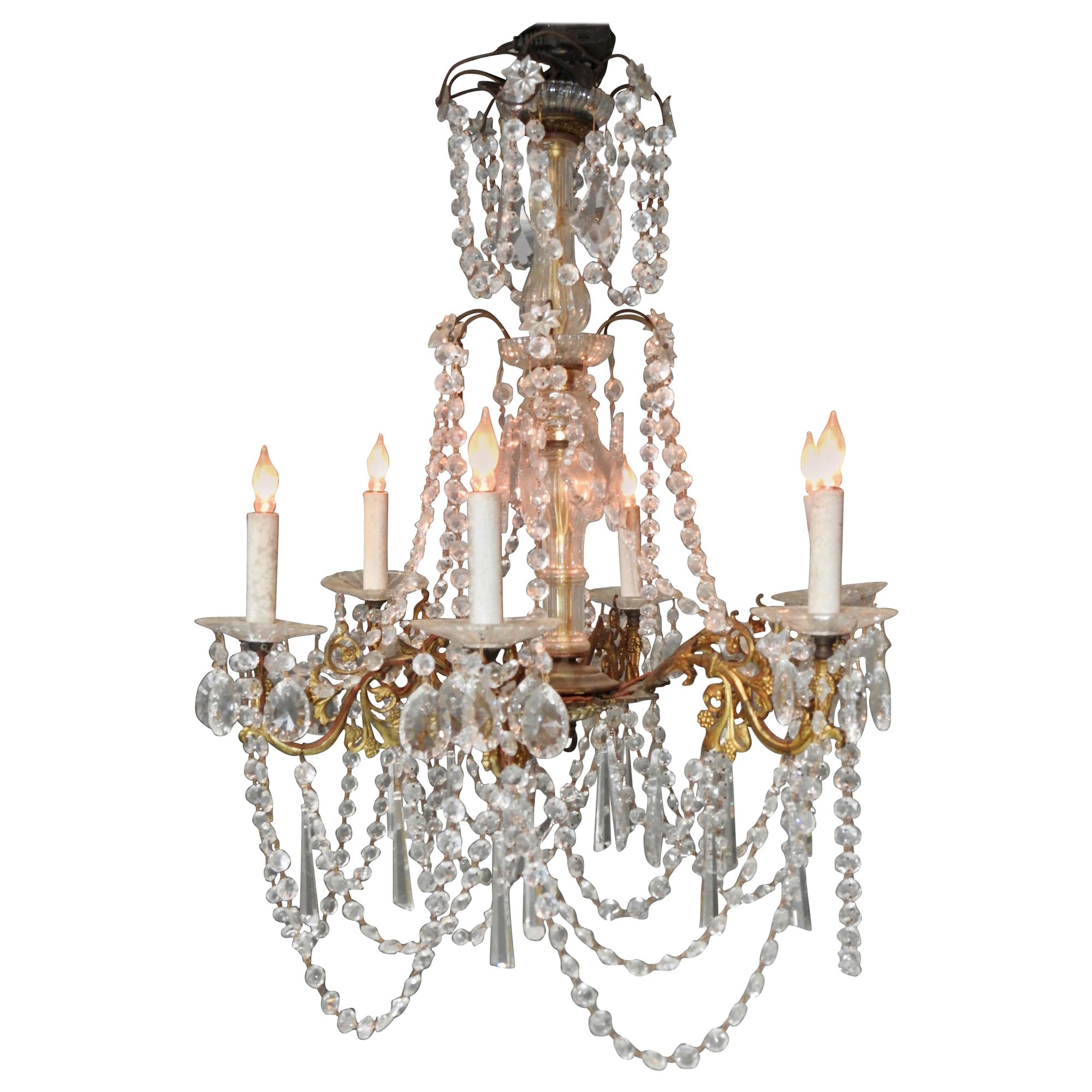 French Country Chandelier, 19th Century For Sale