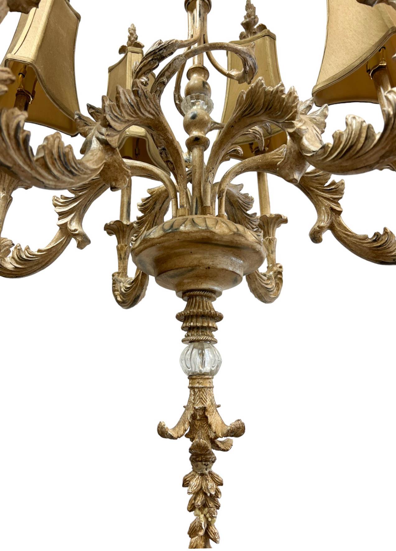 Lustre à 6 bras de style château de campagne française en vente 4