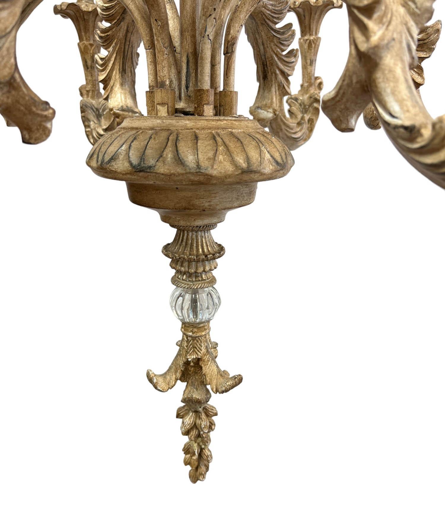 Lustre à 6 bras de style château de campagne française en vente 5