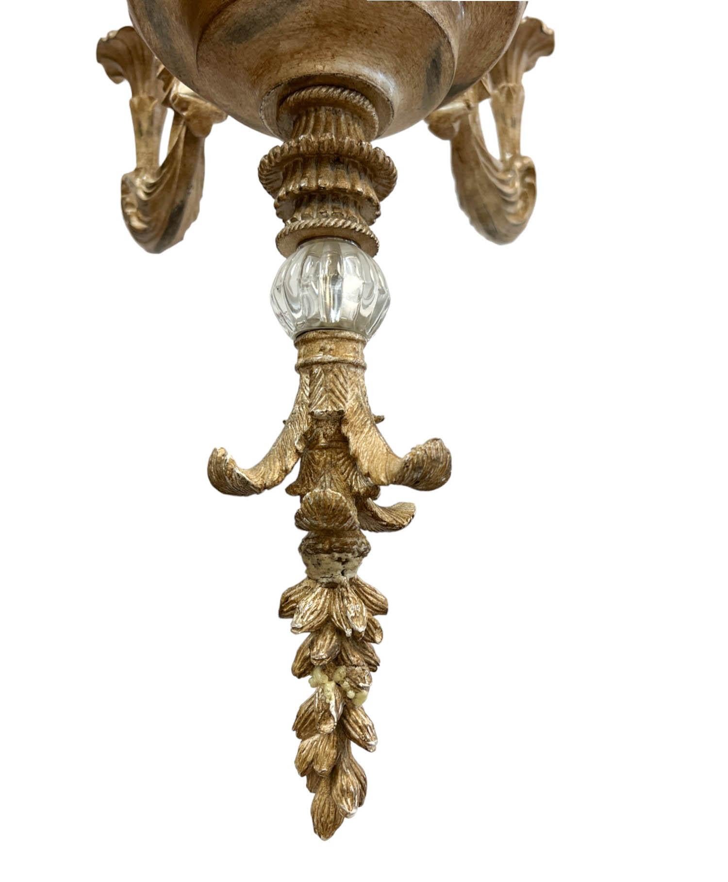 Lustre à 6 bras de style château de campagne française en vente 6