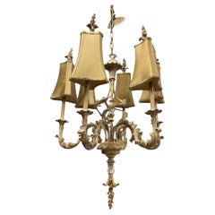 Lustre à 6 bras de style château de campagne française